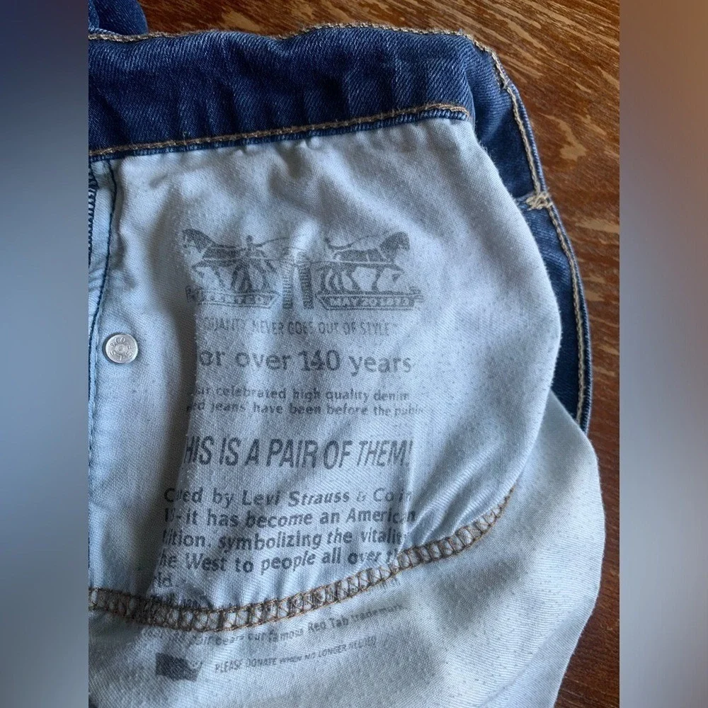 Levis 514‎ Straight Fit Mens Blue Denim Jeans Dark Wash W38 L36 Stretch